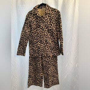 New without Tags Nordstrom Women’s Flannel Pajama Set Animal Print Size Small